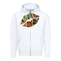 White Tiger Lips Zipper Hoodie - Bettercallsaul