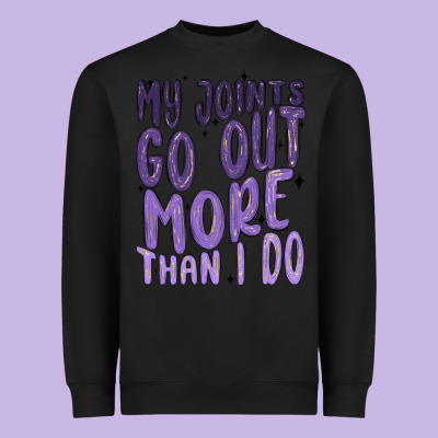 My Joints Go Out More Than ı Do Heavyweight Sweatshirt Designed By Maliassmallbusiness