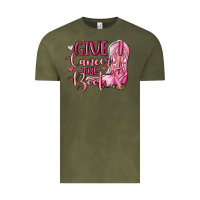Vintage Olive give cancer the boot Vintage Tee - MaliasSmallBusiness