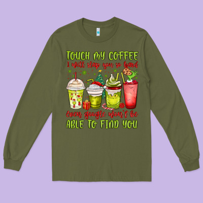 Christmas Characters Coffee Cups Long Sleeve Tee Designed By Maliassmallbusiness