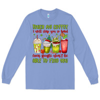 Colony Blue christmas characters coffee cups Long Sleeve Tee - MaliasSmallBusiness