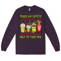 Plum christmas characters coffee cups Long Sleeve Tee - MaliasSmallBusiness