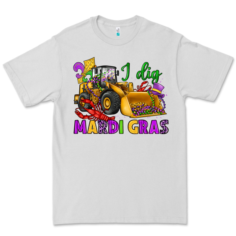 I Dig Mardi Gras Bulldozer Premium Tee by JahusDesignShop | Teevron