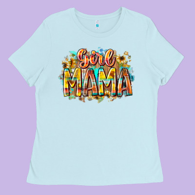 Girl Mama Ladies Tee Designed By Racoondesign