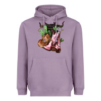 Cowgirl Boots Hat Horns Cactus Heavyweight Hoodie | Teevron