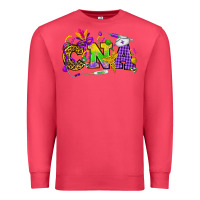 Cardinal Mardi Gras CNA Nurse Premium Sweatshirt - HowdyJamesFarm