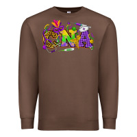 Chestnut Mardi Gras CNA Nurse Premium Sweatshirt - HowdyJamesFarm