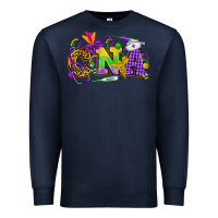 Navy Mardi Gras CNA Nurse Premium Sweatshirt - HowdyJamesFarm