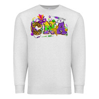 Oatmeal Heather Mardi Gras CNA Nurse Premium Sweatshirt - HowdyJamesFarm