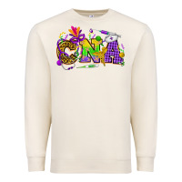Sandshell Mardi Gras CNA Nurse Premium Sweatshirt - HowdyJamesFarm
