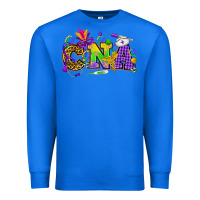 True Royal Mardi Gras CNA Nurse Premium Sweatshirt - HowdyJamesFarm