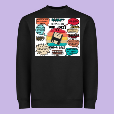 ı Keep All My Dad Jokes In A Dad A Base Heavyweight Sweatshirt Designed By Maliassmallbusiness