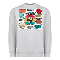 Heather Grey ı keep all my dad jokes in a dad a base Heavyweight Sweatshirt - MaliasSmallBusiness