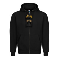 Black Glitter Patterned Leopard Mom Skull Zipper Hoodie - Bettercallsaul