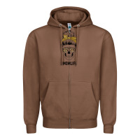 Chestnut Glitter Patterned Leopard Mom Skull Zipper Hoodie - Bettercallsaul