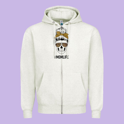 Glitter Patterned Leopard Mom Skull Zipper Hoodie Designed By Bettercallsaul