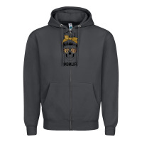 Smoke Glitter Patterned Leopard Mom Skull Zipper Hoodie - Bettercallsaul