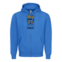 True Royal Glitter Patterned Leopard Mom Skull Zipper Hoodie - Bettercallsaul