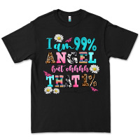 Black i am  99 angel but ohh that Premium Tee - AdoDesignShop