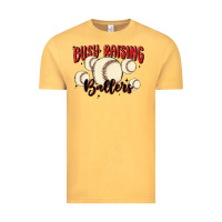Vintage Mustard busy raising ballers Vintage Tee - MaliasSmallBusiness