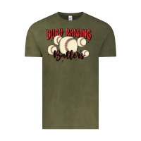 Vintage Olive busy raising ballers Vintage Tee - MaliasSmallBusiness