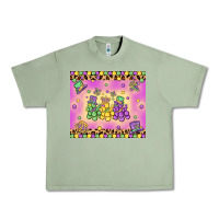 Oil Green mardi gras bead dogs Urban Heavy Tee - MaliasSmallBusiness