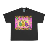 Pigment Black mardi gras bead dogs Urban Heavy Tee - MaliasSmallBusiness