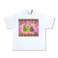 White mardi gras bead dogs Urban Heavy Tee - MaliasSmallBusiness
