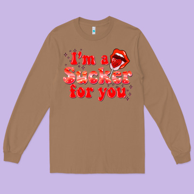Im A Sucker For You Valentines The Day Long Sleeve Tee Designed By Nancycooperartshop