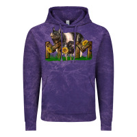 Cloud Purple Western Mom With Hampshire Pig And Baby Pig Vintage Hoodie - LillyAllenDesigns