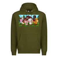 Army Green cute farm animals Premium Hoodie - TumblerDesignByShophia