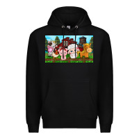 Black cute farm animals Premium Hoodie - TumblerDesignByShophia
