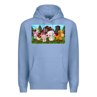 Colony Blue cute farm animals Premium Hoodie - TumblerDesignByShophia