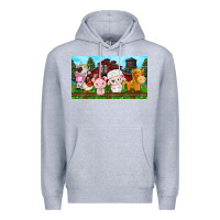 Heather Grey cute farm animals Premium Hoodie - TumblerDesignByShophia