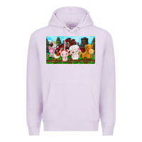 Lilac cute farm animals Premium Hoodie - TumblerDesignByShophia