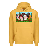 Mustard cute farm animals Premium Hoodie - TumblerDesignByShophia