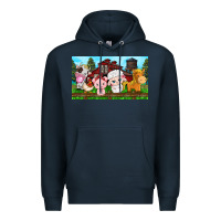 Navy cute farm animals Premium Hoodie - TumblerDesignByShophia