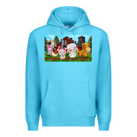 Ocean Blue cute farm animals Premium Hoodie - TumblerDesignByShophia