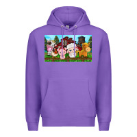 Purple cute farm animals Premium Hoodie - TumblerDesignByShophia