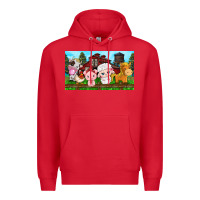 Red cute farm animals Premium Hoodie - TumblerDesignByShophia