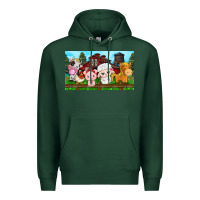 Sports Green cute farm animals Premium Hoodie - TumblerDesignByShophia