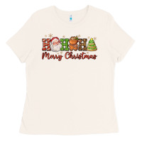 Hohoho Merry Christmas Santa Coffee Cup Tree Cooki Ladies Tee | Teevron