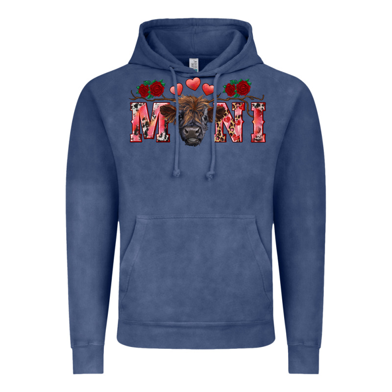 Valentine's Day Mini Black Highland Calf Vintage Hoodie by RanaPortraitStore | Teevron