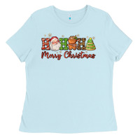 Hohoho Merry Christmas Santa Coffee Cup Tree Cooki Ladies Tee | Teevron