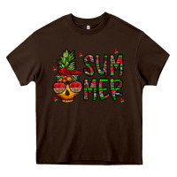 Chocolate Brown summer vibes Heavy Core Tee - CowhideDigitalArt