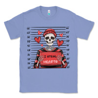 Colony Blue i steal hearts skeleton valentine's day Classic Tee - MaliasSmallBusiness