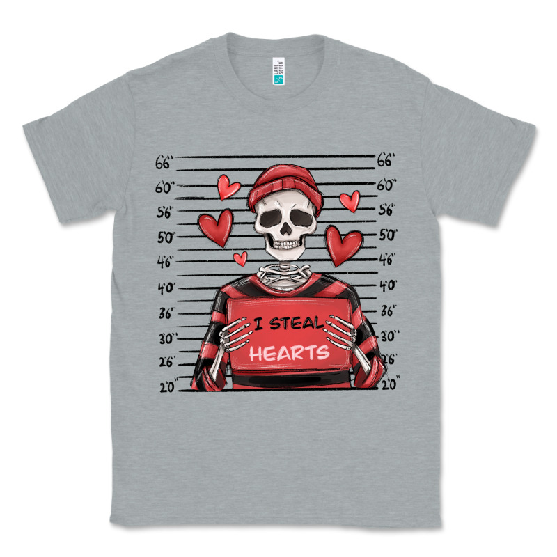 I Steal Hearts Skeleton Valentine's Day Classic Tee by MaliasSmallBusiness | Teevron