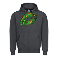 Green And Leopard Patterned Irish Day Lips Zipper Hoodie | Teevron