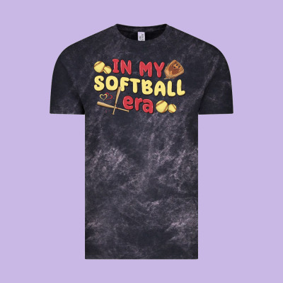 In My Softball Era Vintage Tee Designed By Maliassmallbusiness