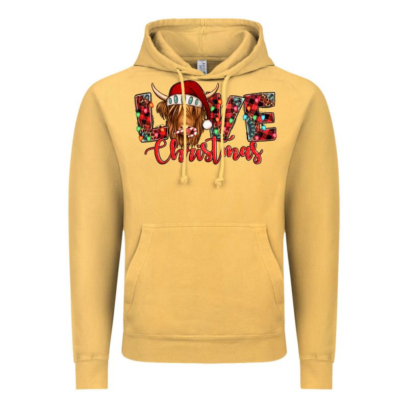 Love Christmas Highland Cow And Turquoise Gemstone Vintage Hoodie by Jasminsmagicworld | Teevron